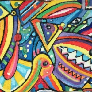 "Relatividad". Técnica: Óleo / cartón. Medidas: 50 x 28 cms. Año: 2020.