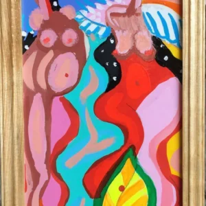 "Angeladas". Técnica: Acrílico barnizando. Medidas: 28 x 15,5 cms. Año: 2024.
