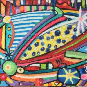 "Asteroideo." Técnica: Óleo / cartón. Medidas: 49,5 x 28 cms. Año: 2020.