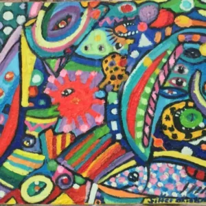 "Astrofísica". Técnica: Óleo / cartón. Medidas: 50 x 28,5 cms. Año: 2020.