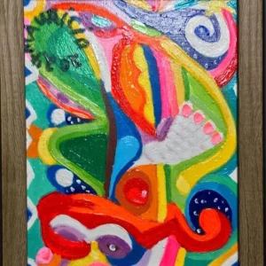 "Allegro Número 10". Óleo / Cartón. Medidas: 20 x 25 cms. Año: 2024.