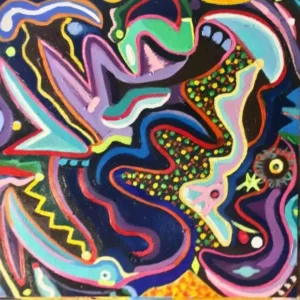 "Astronáutica Venidera" Oleo/Tela 60x60 cm. 2022