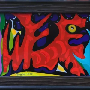 "Dragón". Técnica: Acrílico barnizado. Medidas: 21,5 x 15 cms. Año: 2024.